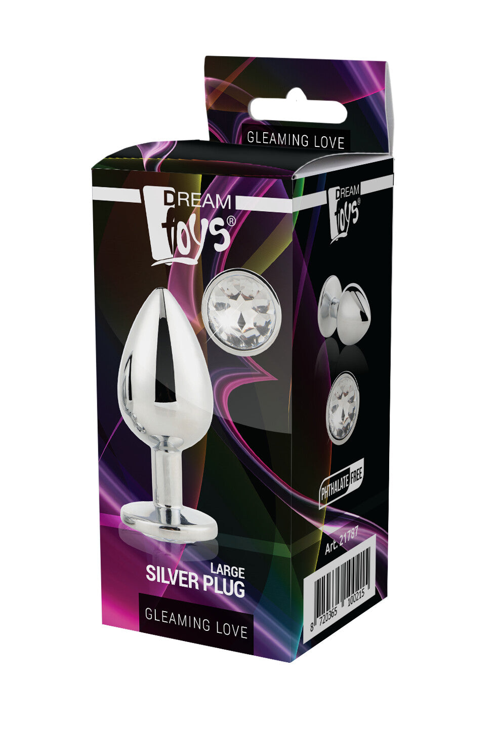 Large shimmering silver stopper