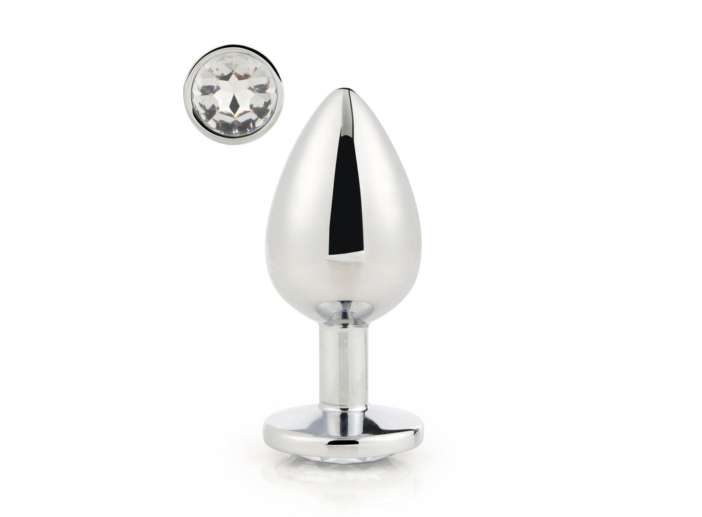 Large shimmering silver stopper